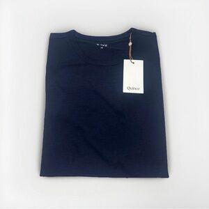 Quince Short Sleeve Crew Tee in Navy Blue